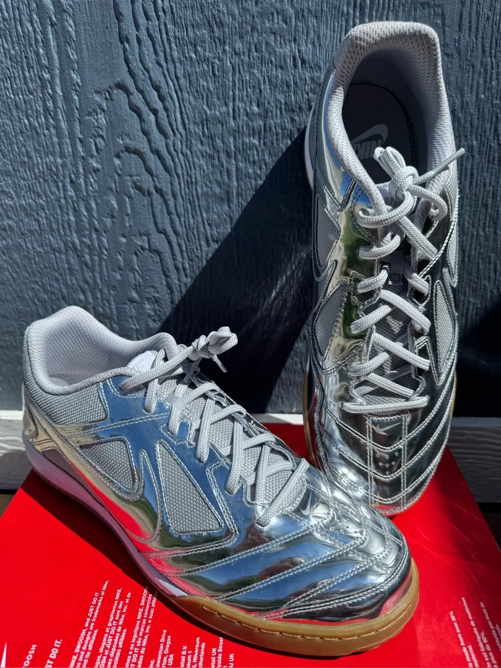 NEW Nike Gato LV8 Chrome Metallic Silver Gum IB3566-001 Mens Shoes 9.5-13